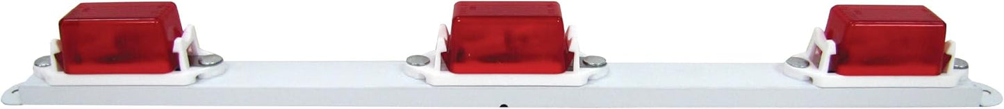 Barra identificación incandescente 16.63x1.42pulg blanco y rojo