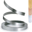 Bandas borde PVC 7/8" x25ft aluminio cepillado gris plateado