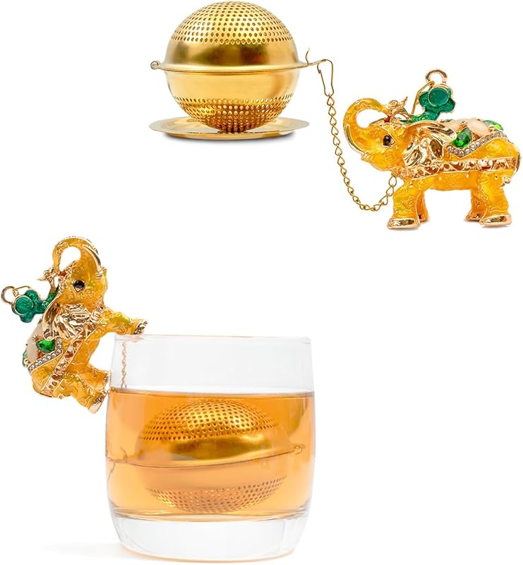 Bola té acero inox 1.37pulg infusor elefante cristal