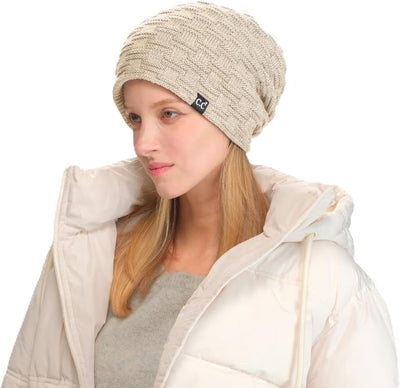 Gorro punto unisex grueso forro polar invierno