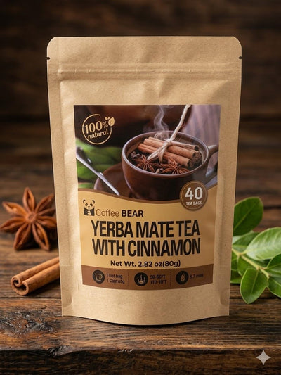 Yerba mate con canela bolsas de té 40 unidades energía sostenida