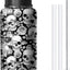 Botella agua acero inox calavera pajita 18oz regalo