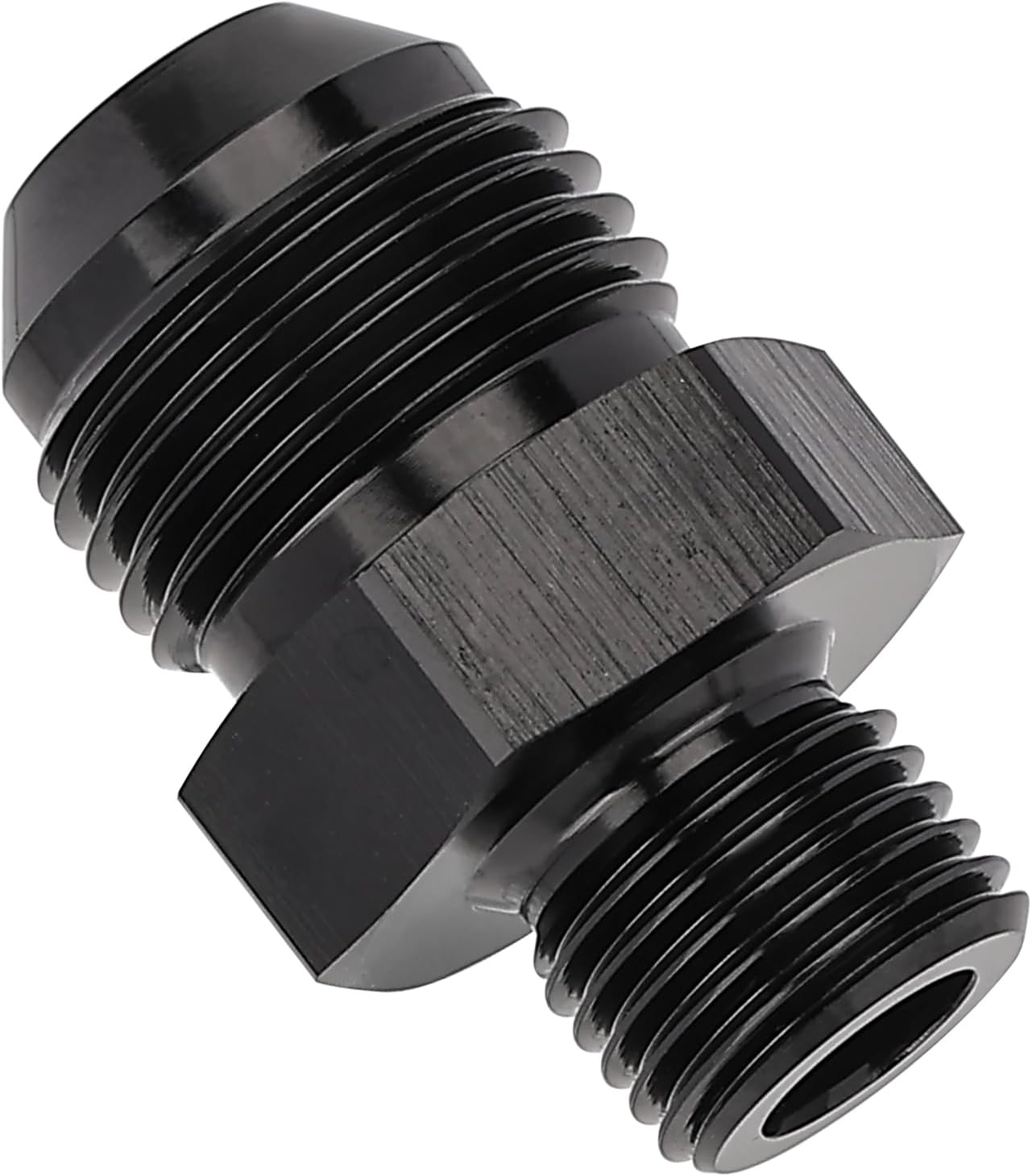 Adaptador 1/4-19 BSPP aluminio negro