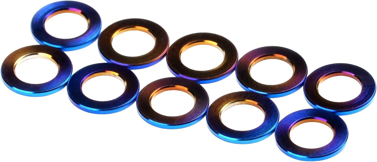 Tornillos planos M6 titanio paquete 10 azul tostado