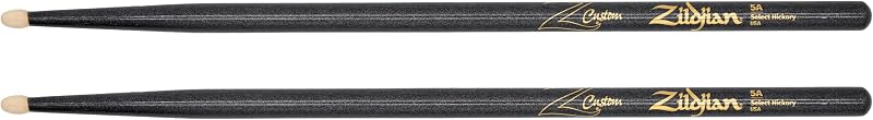 Palillos de batería 5A negro punta madera