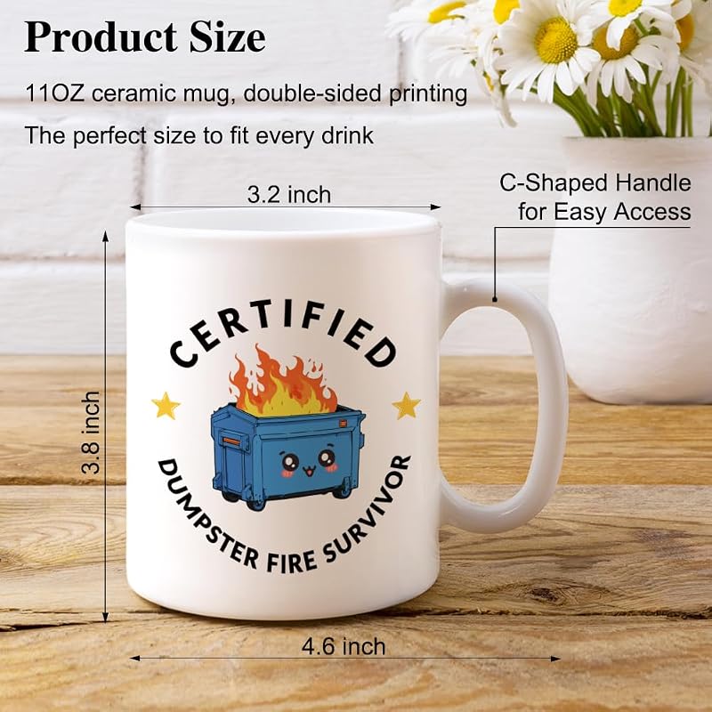 Taza de Humor de Incendio Regalo Sarcástico para Trabajo
