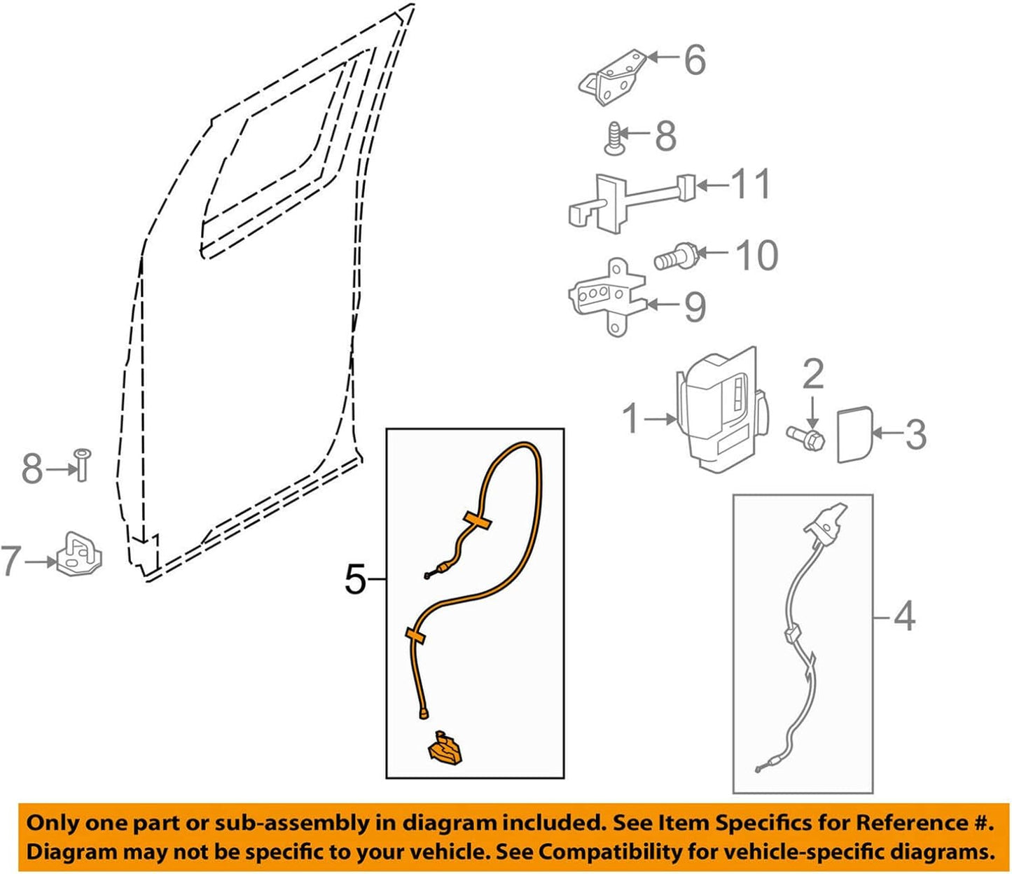 Pestillo puerta trasera Ford F150 09-14