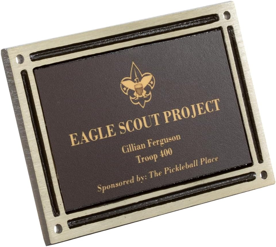 Placa conmemorativa aluminio 6x8pulg exterior jardín