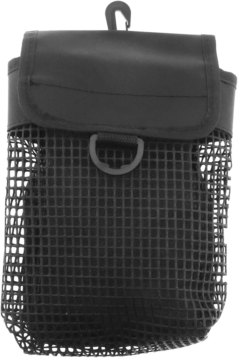 Bolsa malla buceo portátil resistente 5.1x7.9in negro