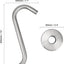 Brazo ducha en S acero inox cepillado 8pulg