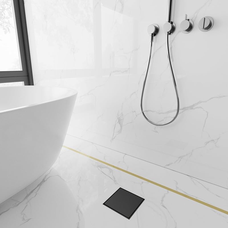 Drenaje ducha cuadrado 6" acero inox níquel