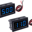 Pack 2 Voltímetros CC 5-120V Pantalla LED Azul