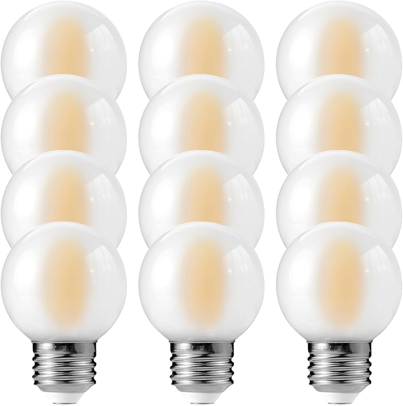 Bombilla LED E26 G16 4 W blanco suave regulable vidrio