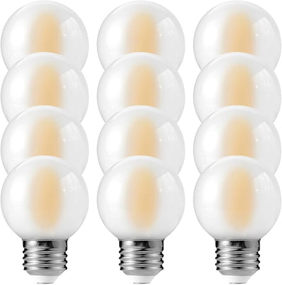 Bombilla LED E26 G16 4 W blanco suave regulable vidrio