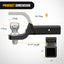 Soporte bola enganche remolque 2" clip 5/8" 7500lb