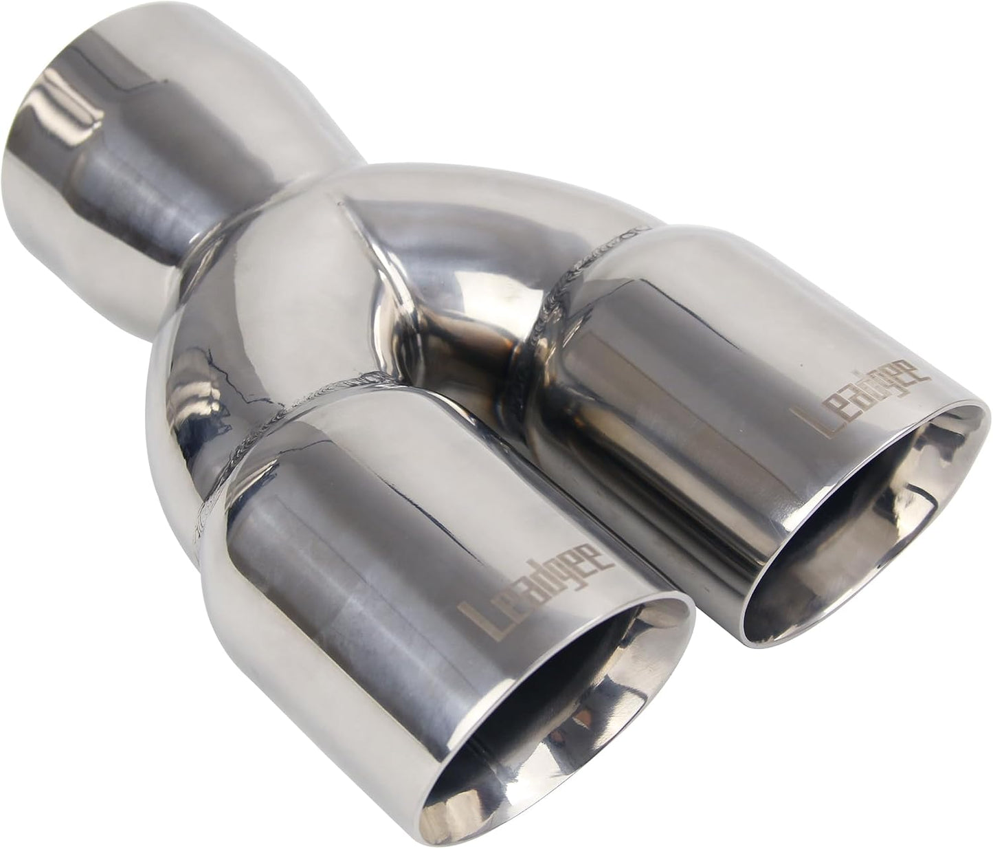 Punta escape doble 3" entrada salida 9.5" acero inox