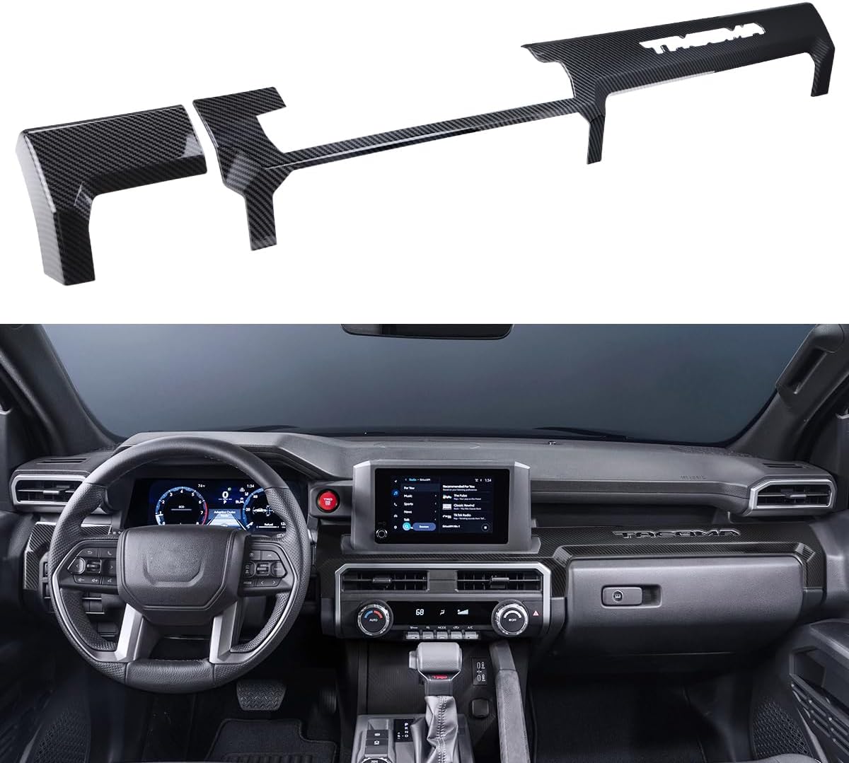 Cubierta panel tablero Toyota Tacoma plástico ABS fibra