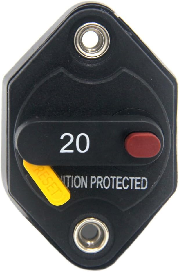 Inversor fusible 20 A con reinicio manual para auto 12-32 V
