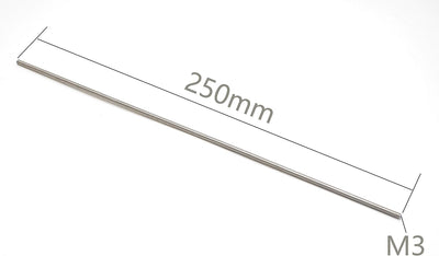 Varilla roscada M3x9.843" acero inox 2 Uds