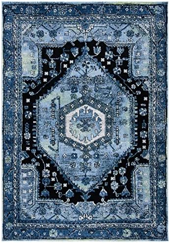 Alfombra decorativa oriental 2'7"x5' no pelusa alta tracción