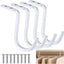 4 Soportes centrales barra armario 1.5" metal blanco