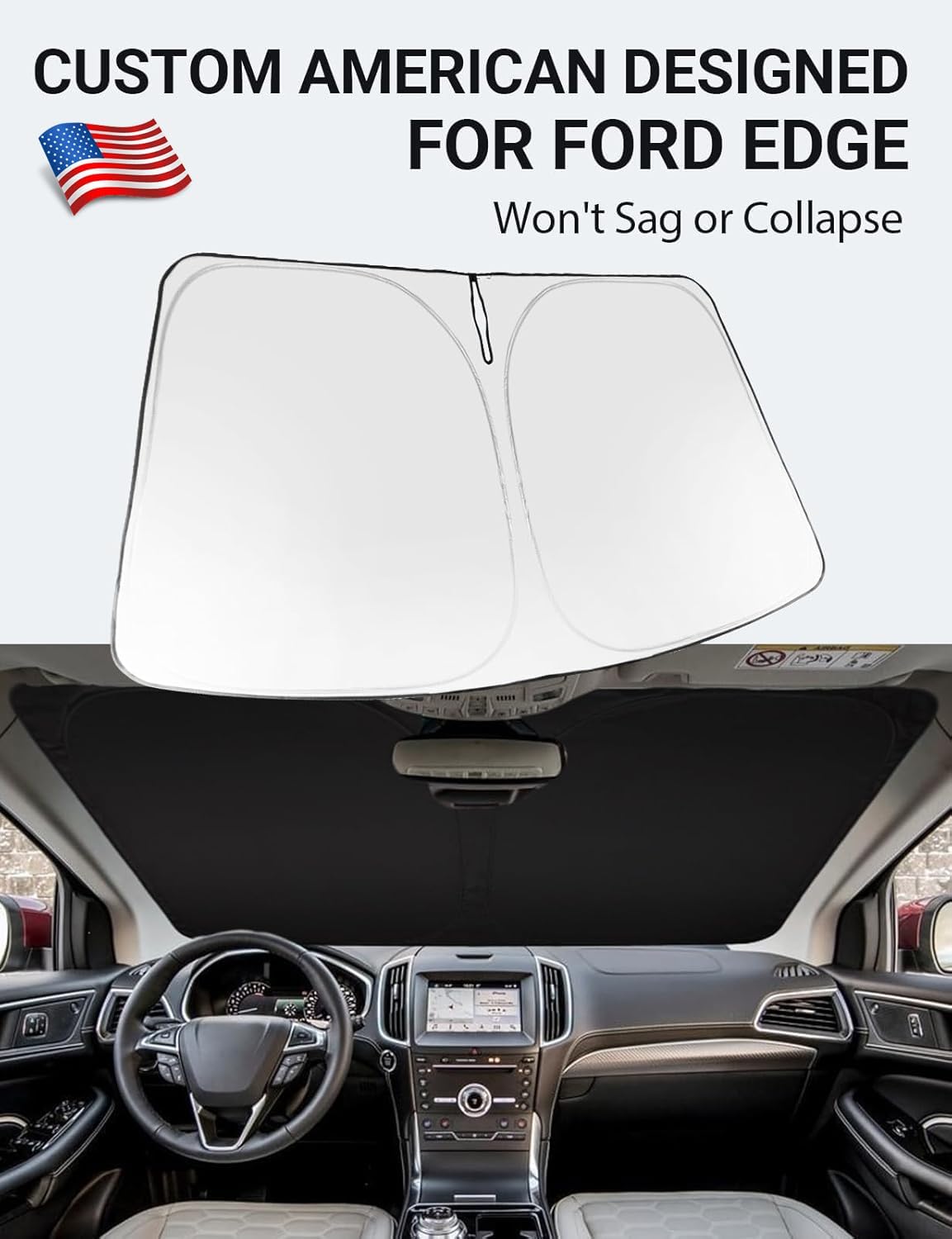 Parasol frontal plegable Ford Edge 15-25 bloquea UV