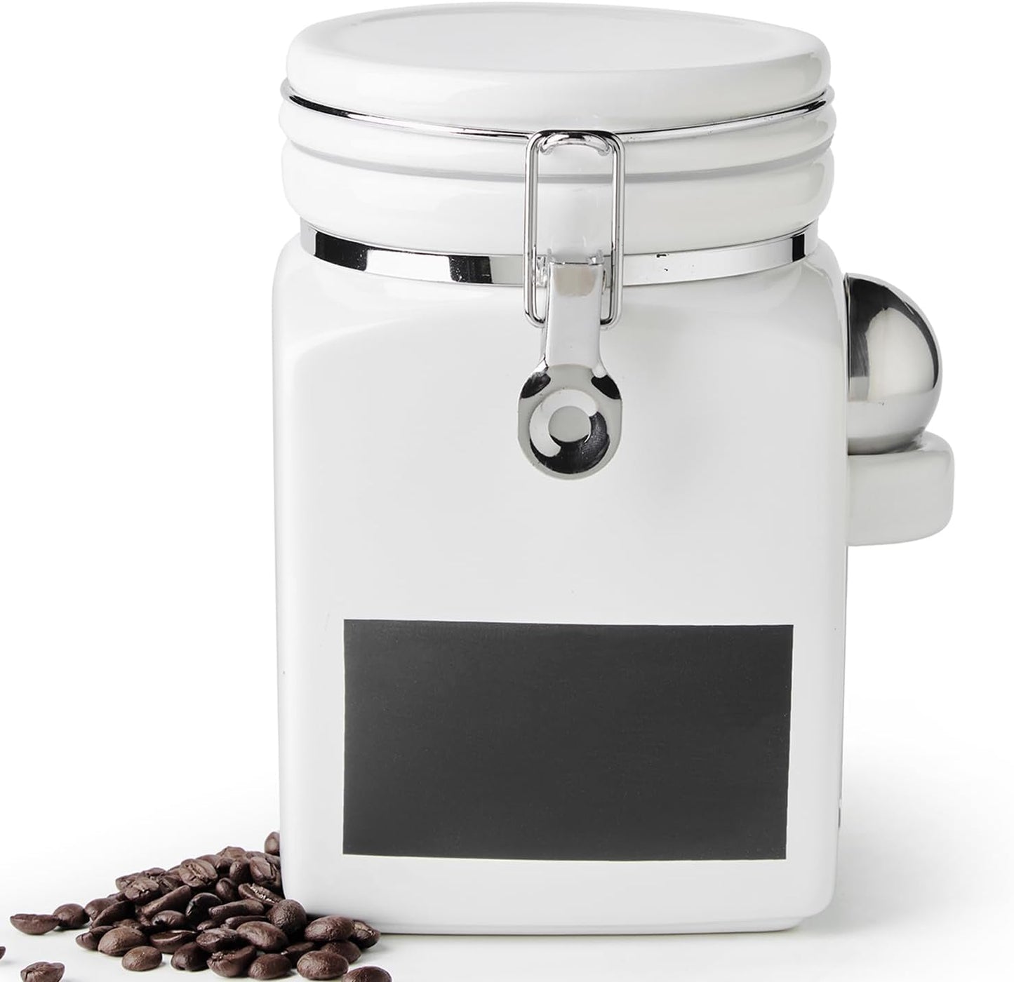 Recipiente cerámica café con tapa hermética 2.3L
