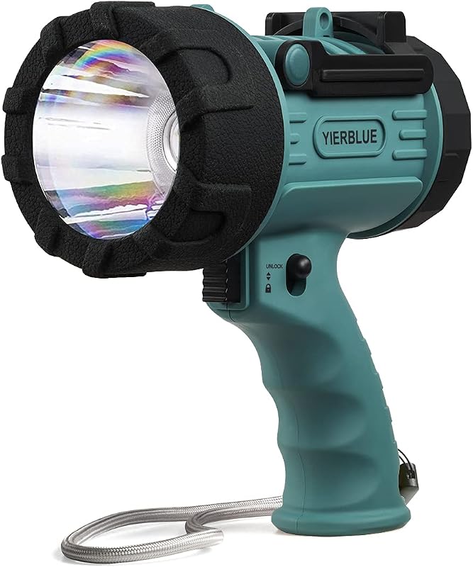 Reflector LED recargable 90000 lúmenes IP67 con filtro rojo