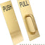 Juego manija puerta acero inox 12pulg barra dorada resistente