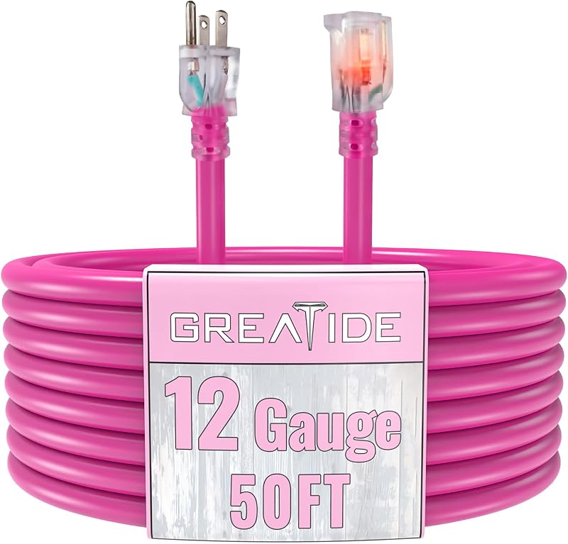 Cable extensión exterior 50ft con extremo iluminado 15A