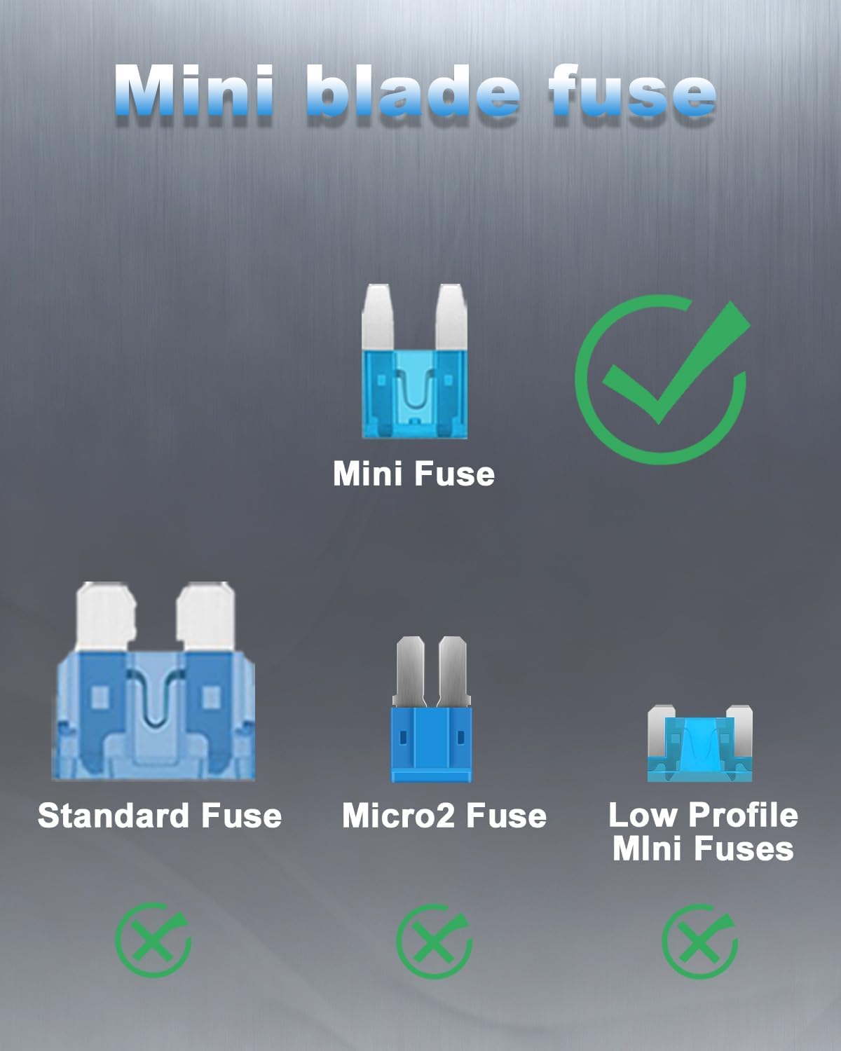 Set 250 fusibles mini tipo cuchilla para auto camión RV