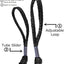 2 Líneas Muelle Elástico Lancha 3ft Negro