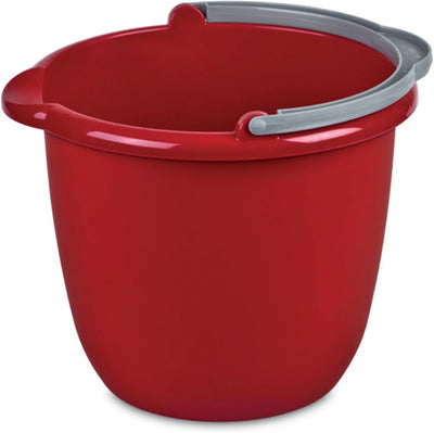 Cubo boquilla 10qt asa para limpieza hogar auto 36uds rojo