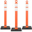Postes delineador tráfico 42" base 11.8x11.8 reflejantes