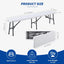 Banco plegable plástico 6ft blanco asa transporte