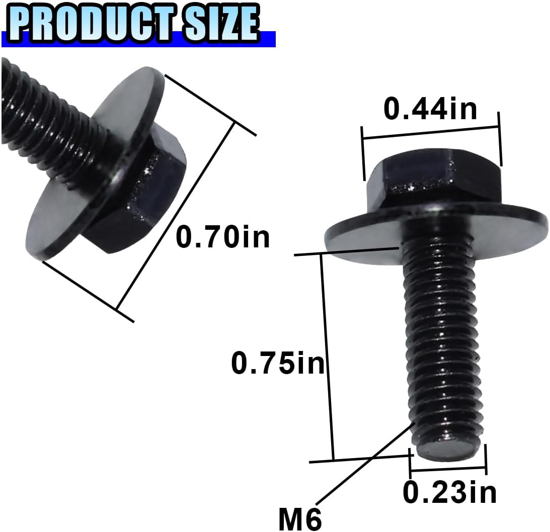 40 Pzas Tornillos M6-1.0x24mm Hexagonales Kit Carrocería