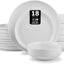 Set 6 Pzas Vajilla Porcelana Blanca Resiste Astillamientos