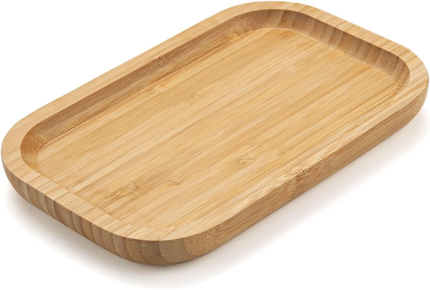 Bandeja baño bambú 7.9x5.1" organización decoración