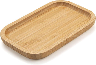Bandeja baño bambú 7.9x5.1" organización decoración