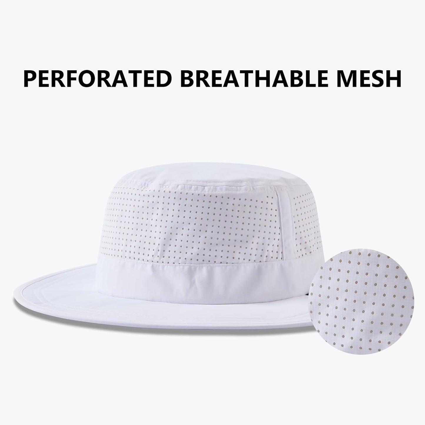 Sombrero sol UPF 50 malla perforada ajustable transpirable