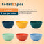 Set 12 Cuencos Paja Trigo 26oz Reutilizables Microondas