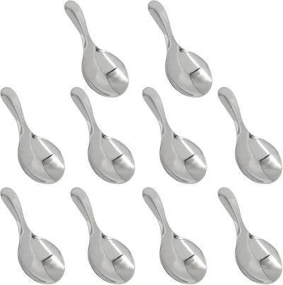 10 Cucharas Acero Inox Mini para Café Té Condimentos