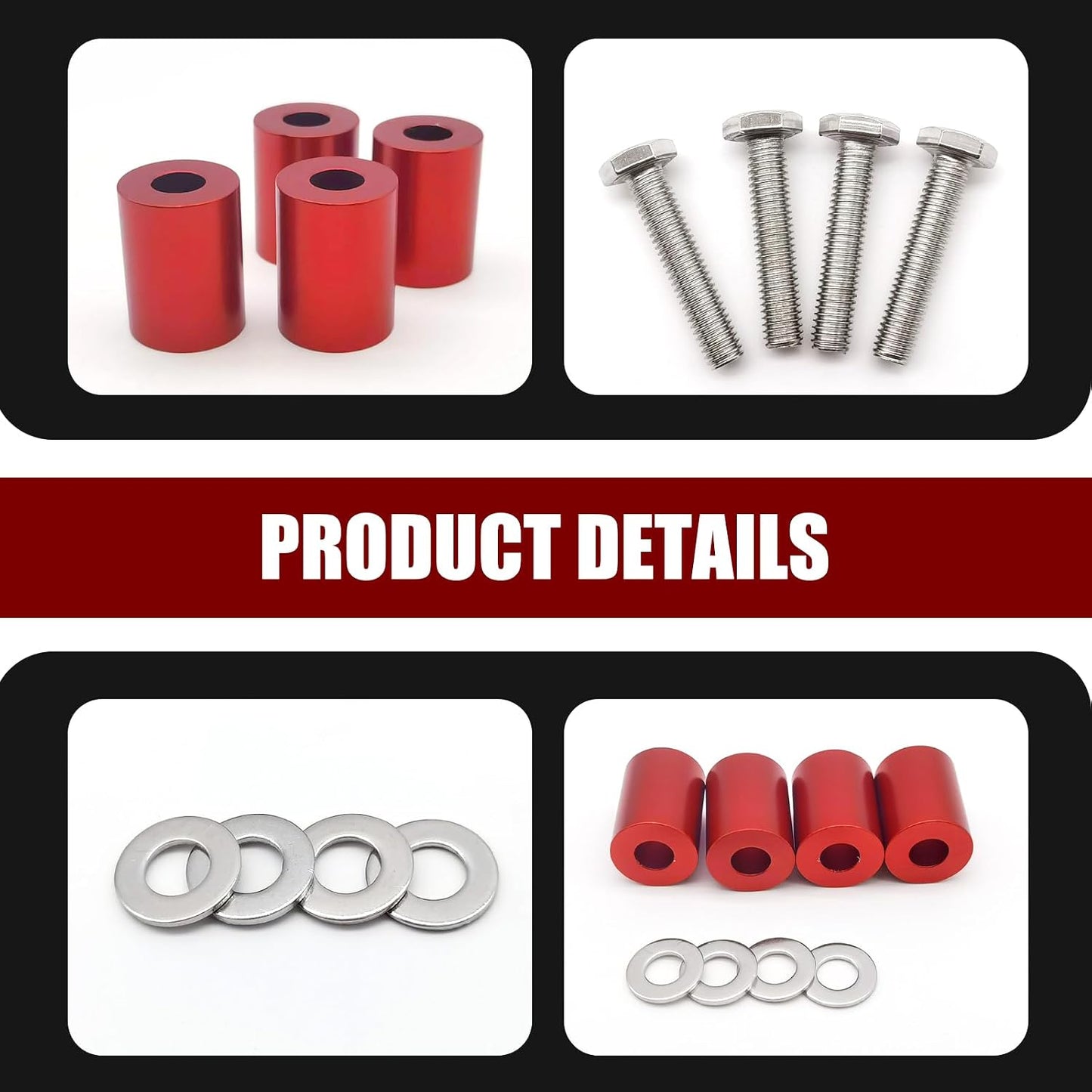 Kit elevador capó motor turbo universal aluminio 0.315pulg
