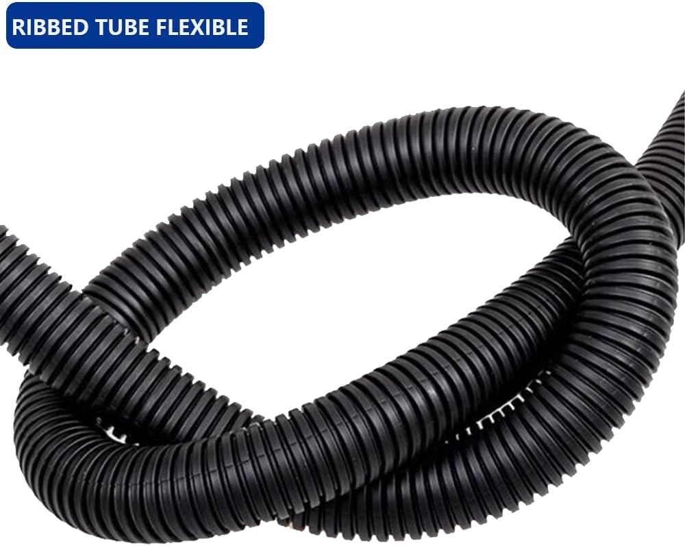Tubo malla divisible para cables 3/8pulg 32pies negro