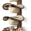 Soporte sombrero vaquero diseño flecha madera 4 pzas