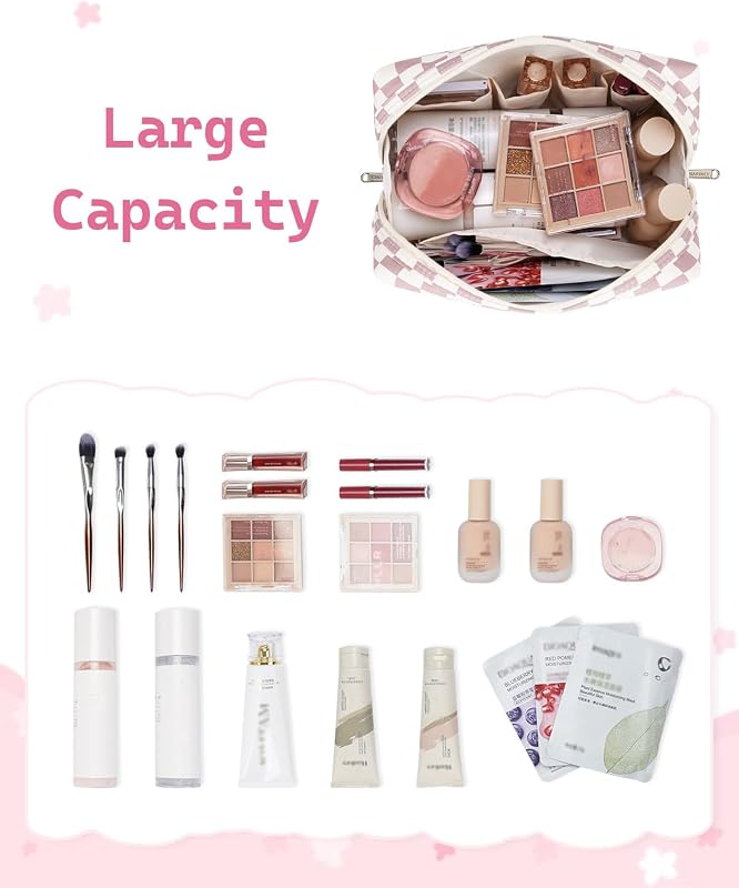 Bolsa maquillaje personalizada con inicial cremallera