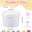 12 Cubos Helado 100oz Plástico Blanco con Asa