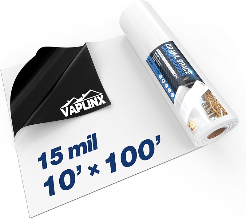 Barrera vapor 15mil 10x100 ft resistente plástico