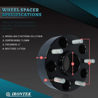 Espaciadores rueda 2 5x5 1.969pulg para Jeep 06-18