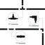 Kit riel iluminación tipo H negro 39ft 120V
